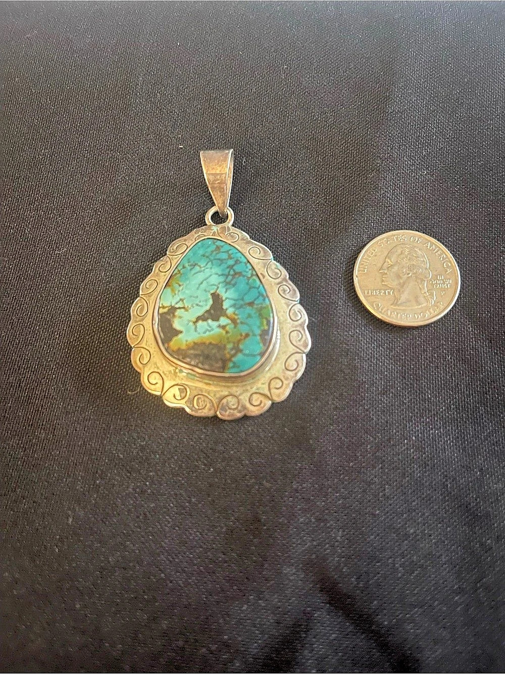 Turquoise Teardrop Pendant Necklace